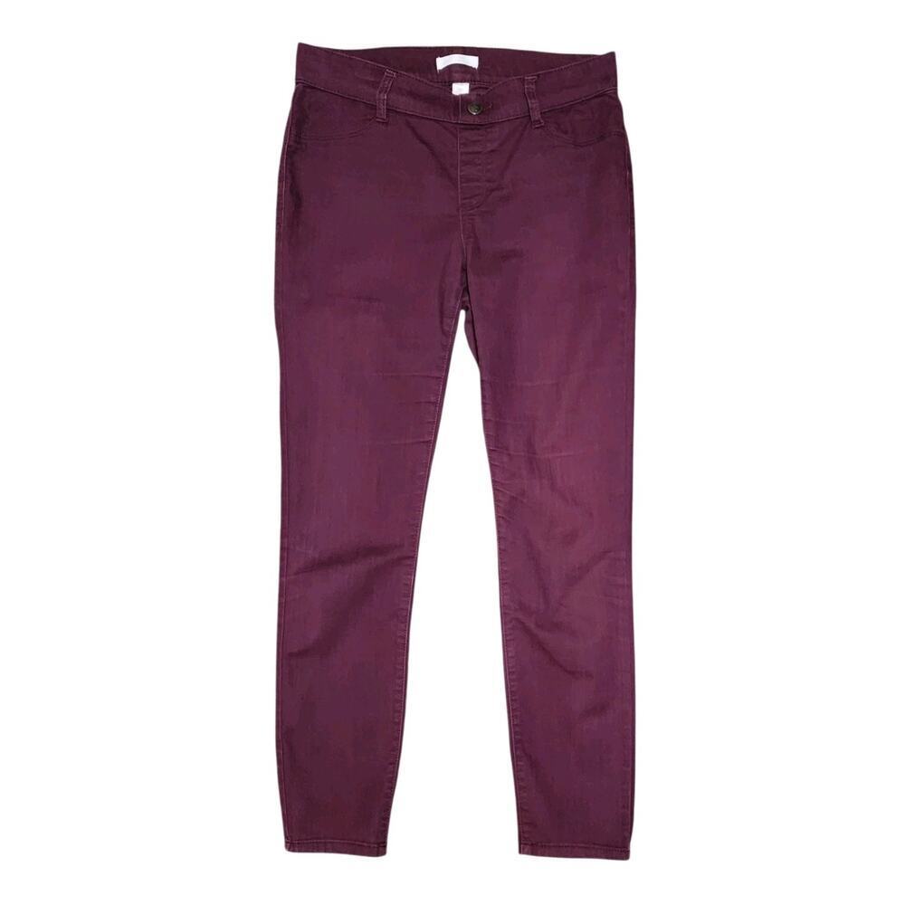 LC Lauren Conrad Women's Slim Skinny Jeggings Purple Stretch Dark Wash Size 6
